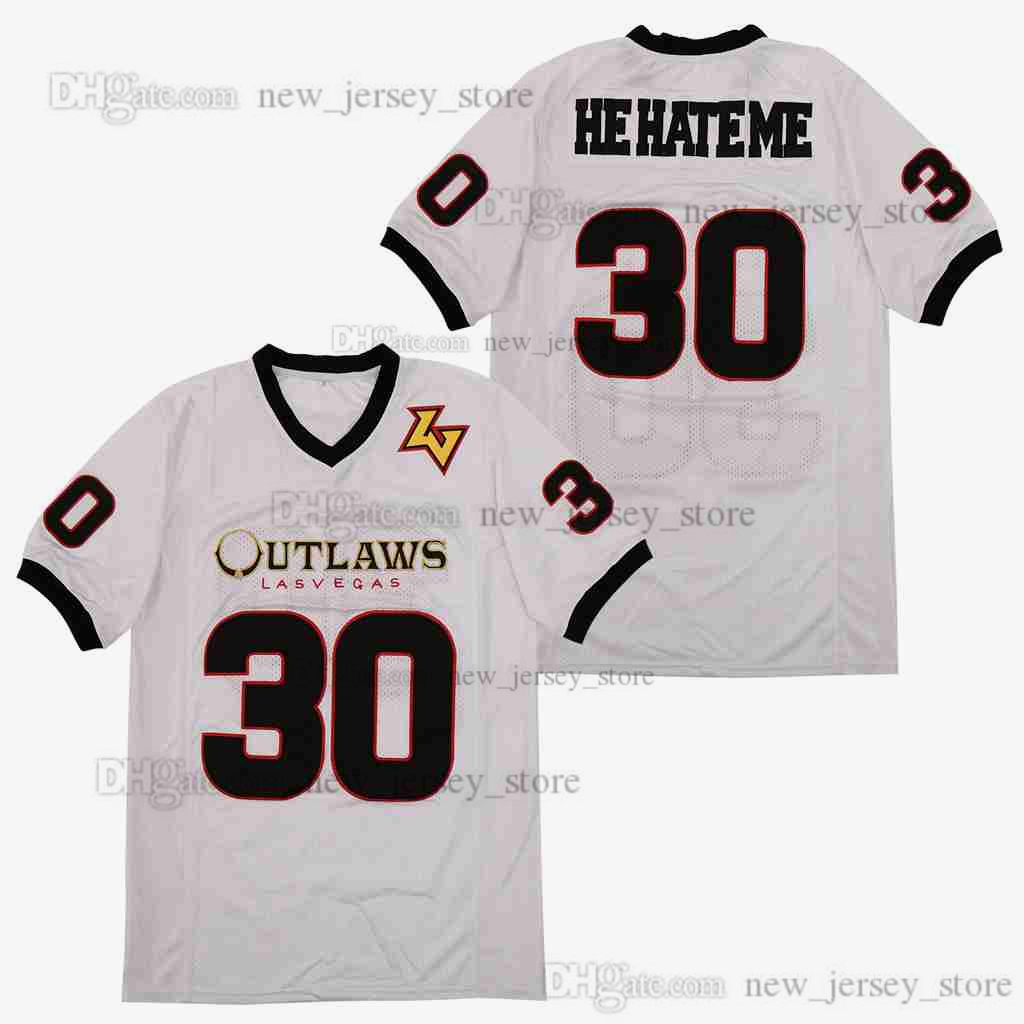 

Movie 30 he hate me las vegas outlaws XFL Jersey Custom DIY Design Stitched College Football Jerseys, As picture