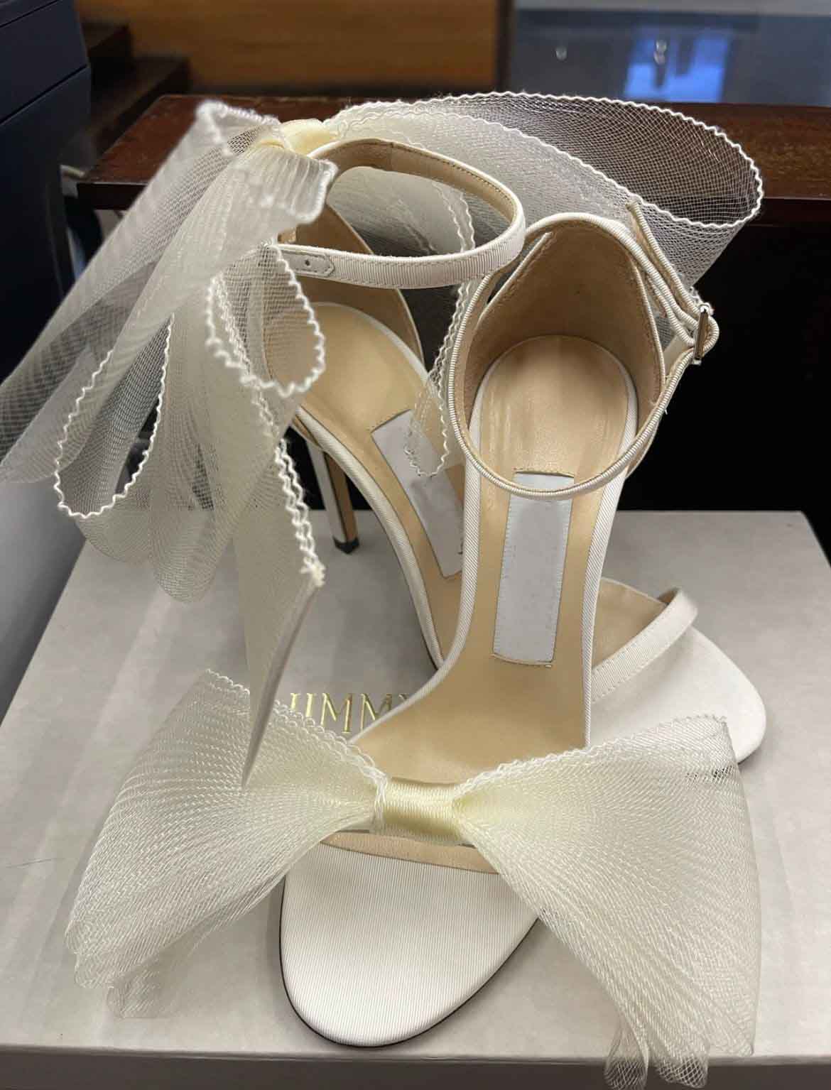 

Romantic Bow-embellished Sandals Shoes Women Pointed Toe High Heels Lady Pumps Wedding Bridal Dress,Evening Gladiator Sandalias EU35-43