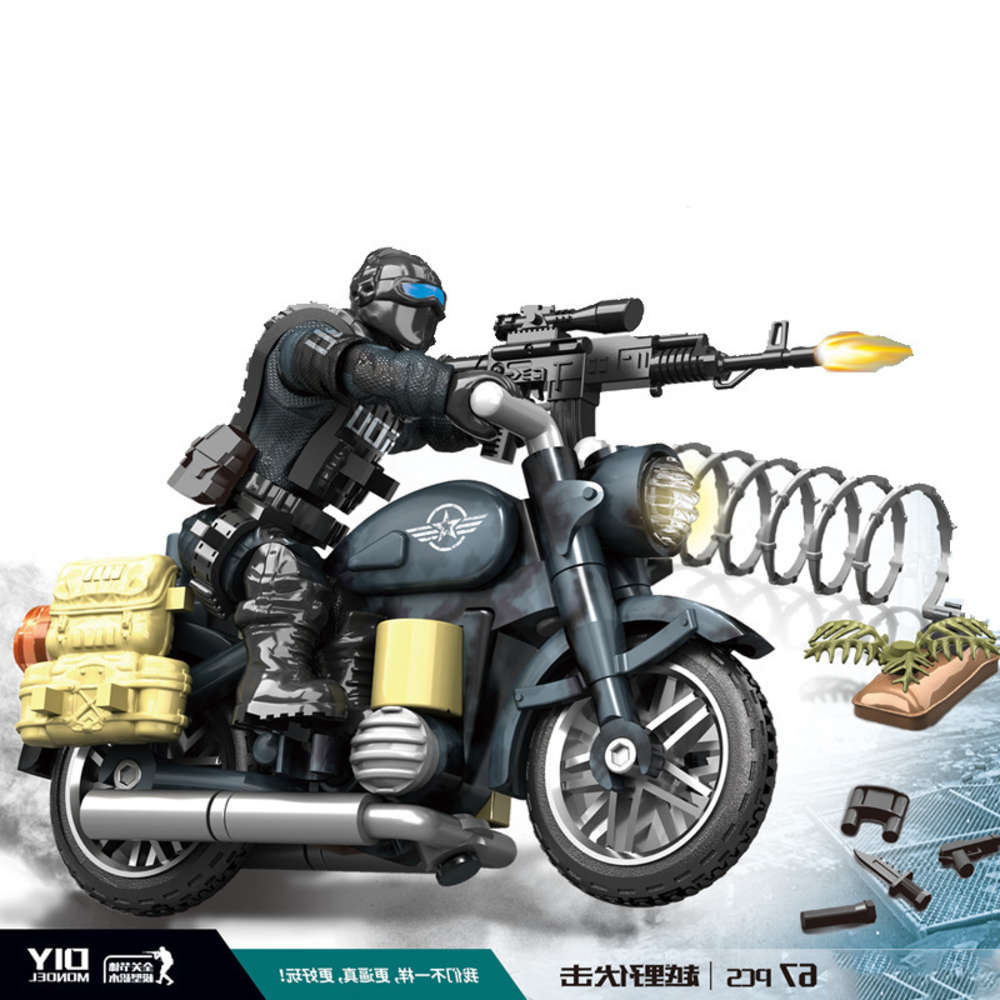 

Assembled toys Small particles of military building blocks compatible with LEGO war scenes