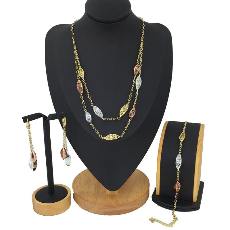 

Earrings & Necklace Yuminglai Arrivel 24K African Sets Jewelry Set For Women Italian Gold Plated FHK12213, Silver