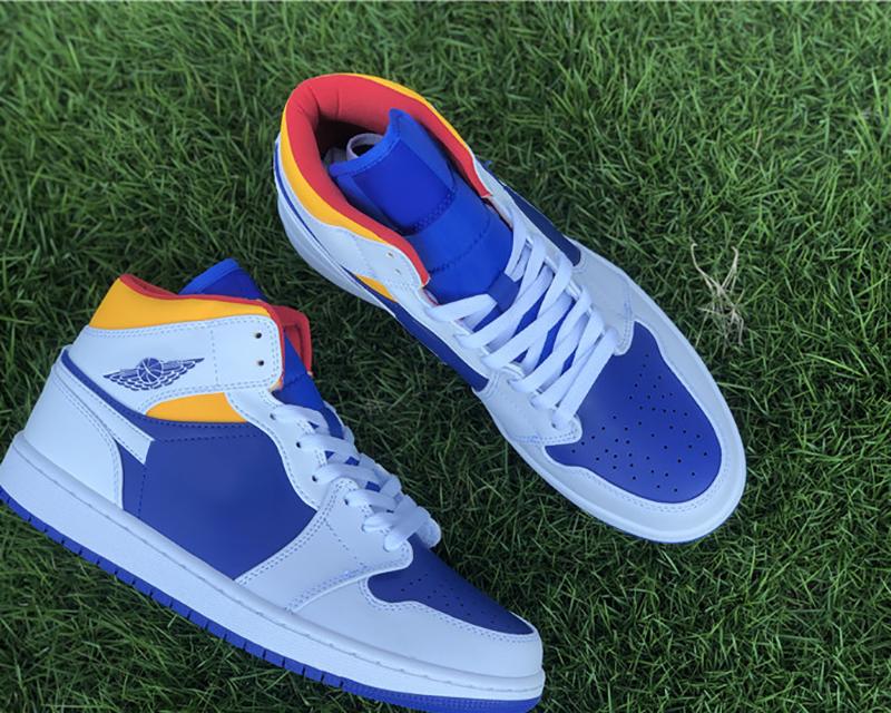 

2021 High Quality Jumpman Women 'S Basketball Shoes Men 'S 1 S White And Blue Yellow Outdoor Sports Sneaker With Box, #1
