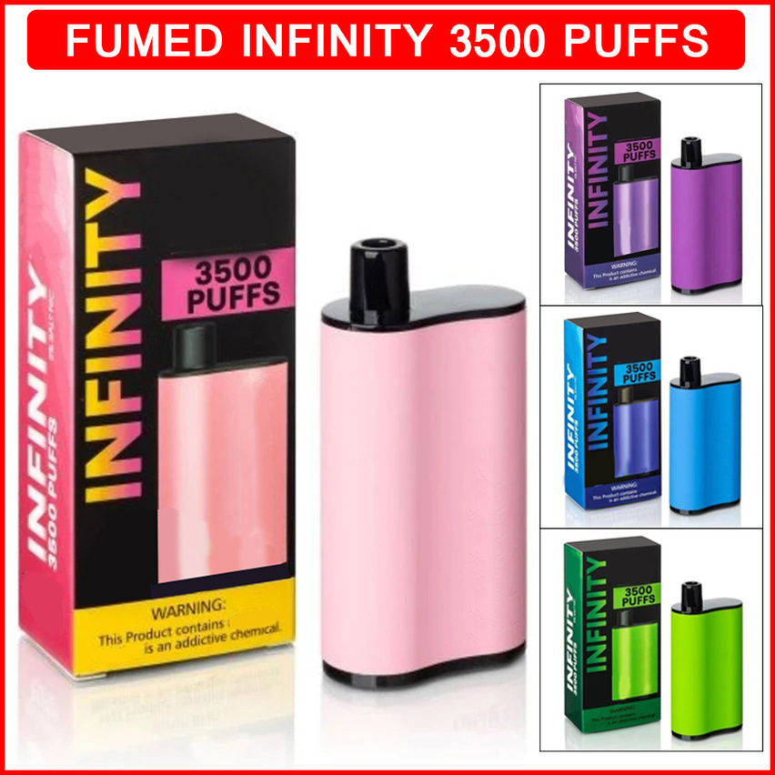 

Disposable Electronic Cigarette Fumed Infinity Vape 15 Colors 3500 Puffs 1500mAh Battery 12ml Pods Cartridges Vapors Ecigarette Vapes