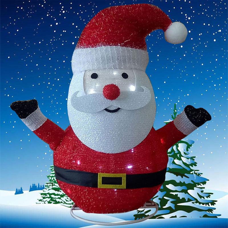 

Christmas Decorations Santa Claus Doll Inflatable Cute Luminous Red Will Glow Gift Holiday Party 2022 Year Outdoor Led Lighting