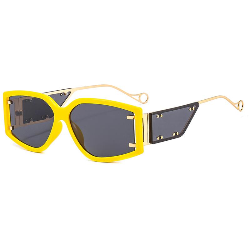 

Sunglasses Punk Women Rivet Fashion Men Shades Small Square Sun Glasses For Female Summer Traveling Oculos UV400 E148