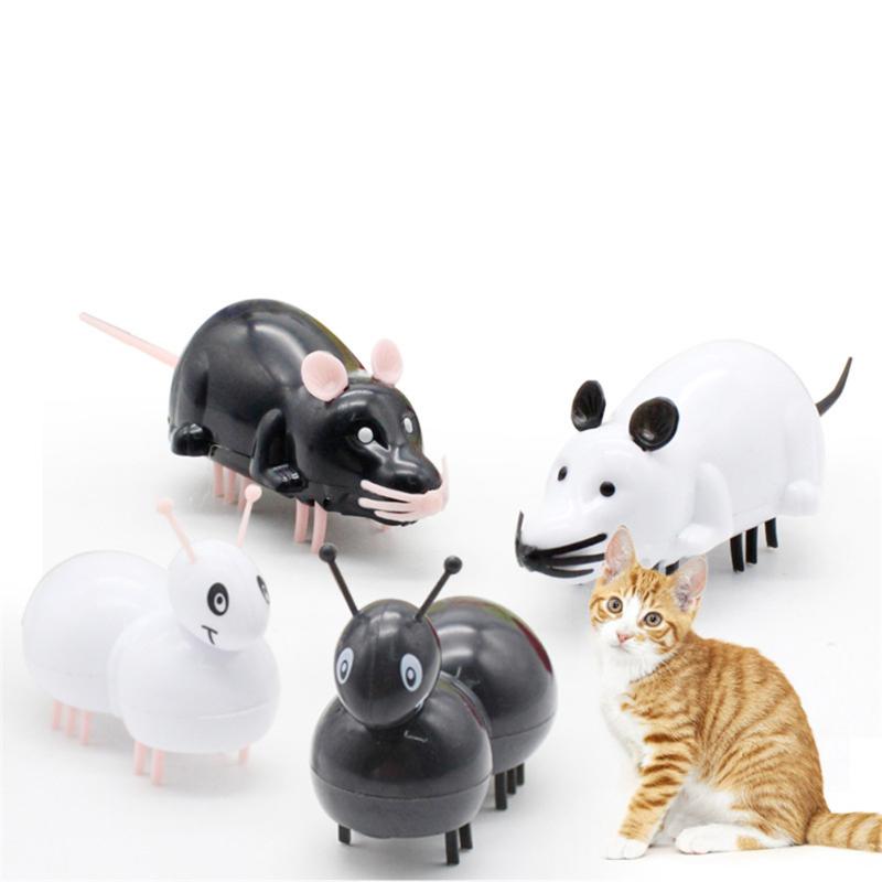 

Cat Toys Electric Mouse Puzzle Toy Creative Interactive Pet Plastic Ant Fast Moving Battery Kitten Playing Electronic Rat Mice