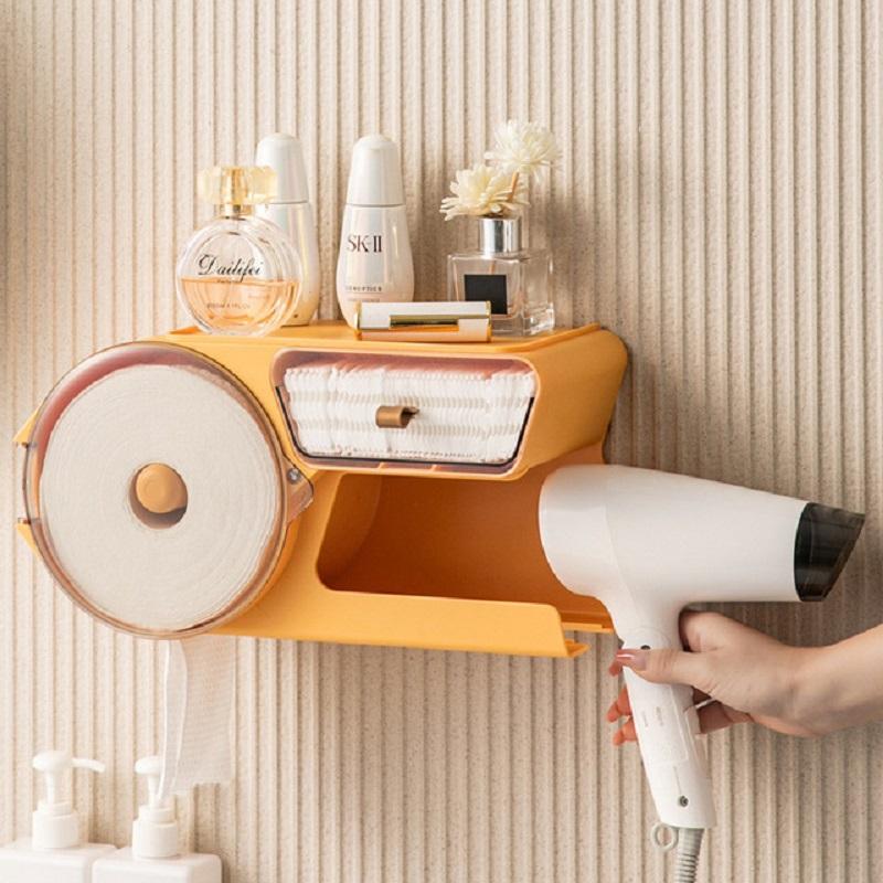 

Toilet Paper Holders Multifunctional Tissue Box Wall Mount Roll Holder With Drawer Storage Table Punch-Free Home Supplies Bathroom Accessori