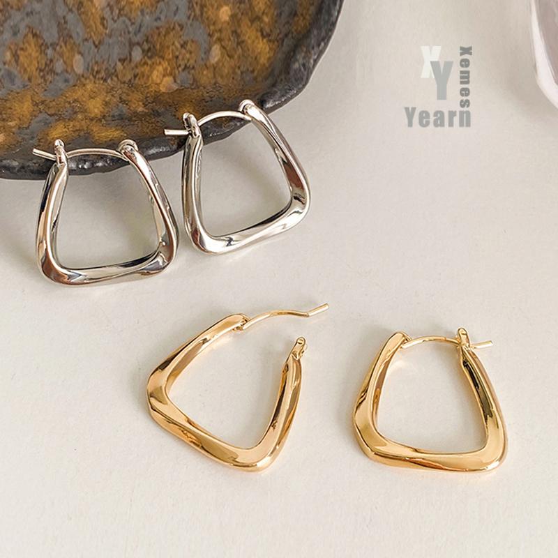 

Dangle & Chandelier 2021 Classic Geometric Elements Irregular Square Metal Earrings Korean Fashion Jewelry Simple Accessories For Woman Or G, Silver