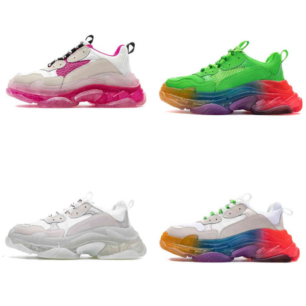 

2021 new men and women old luxury casual shoe crystal sole sport sold grandpa sports shoes running sneakers Top quality yemianbu, Box