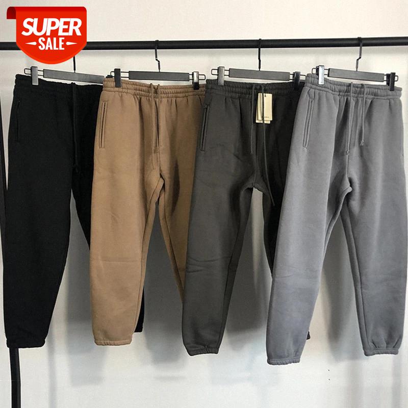 

Kanye West Solid Color Sweatpants Men Women Season 6 Skateboards Pants Trousers #iS4l, Black