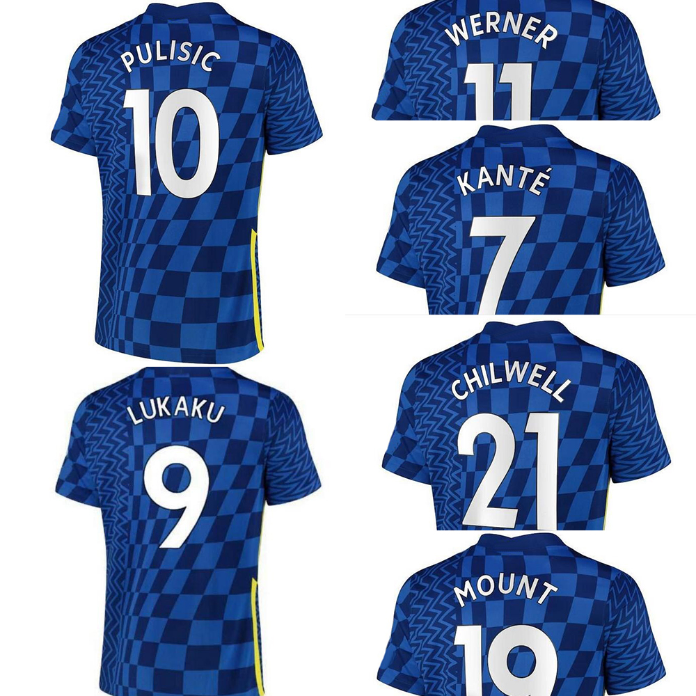 

KIDS 2022 Customized 10 PULISIC 9 LUKAKU 21-22 22 ZIYECH 11 Werner 29 HAVERTZ 28 Azpilicueta 19 Mount Thai Quality soccer jerseys, 21-22 3rd away