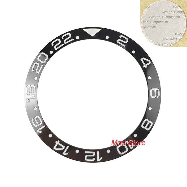 

Repair Tools & Kits High Quality 38mm Black/Blue White Printing GMT Ceramic Bezel Insert Ring For MASTER Style Mens Watches