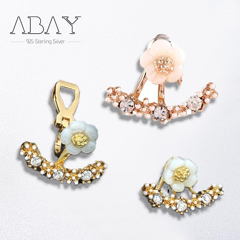 

Sterling Silver Pin Small Daisy Back Hanging Earrings,Fashionable And Versatile,Ear Accessories Increase Temperament Stud, Golden;silver