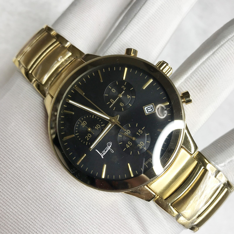 

18K Gold Luxury watch Ra-D o ceramic high quality quartz men with chronograph works white dial wristwatches, Make watch waterproof