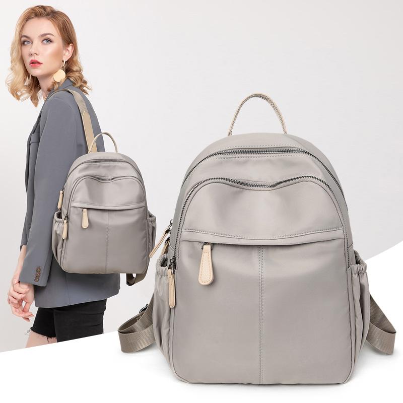 

Backpack Oxford Cloth Female Korean Version Of Simple Fashion Anti-theft Large Capacity Leisure Travel Trendy Bag, Black