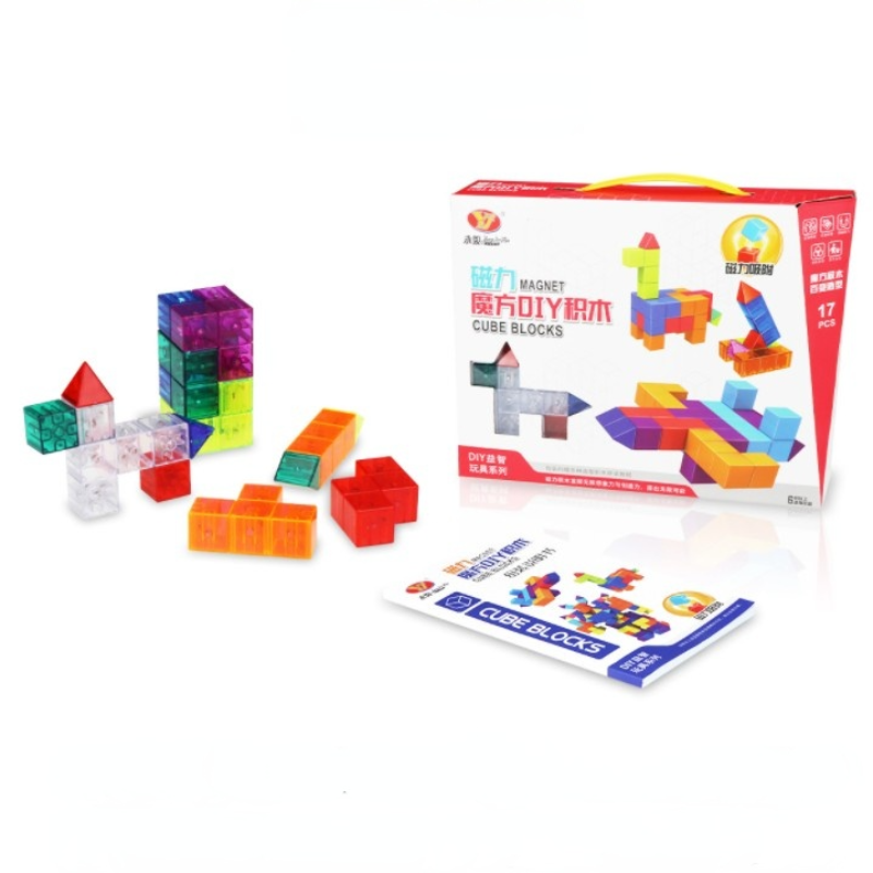 

17 pieces of magnetic Rubik Cube building blocks YJ9003