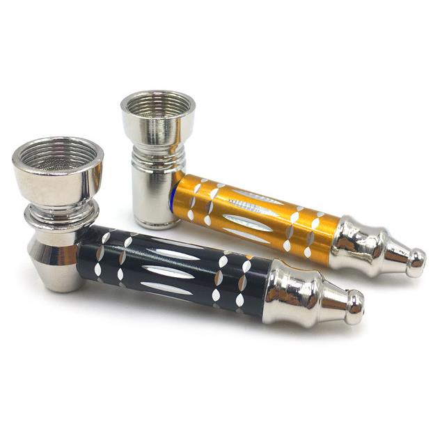 

Mini Metal Portable Carved Smoking Pipe Dry Herb Cigarette Filter Smoke Pipes Handmade Hand Holder Accessories