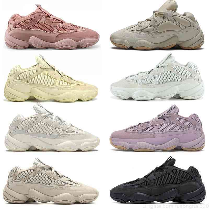 

2021 Gift With Box Kanye Running Shoes Men 500 Sports Sneakers Soft Vision Bone white Utility Black Blush Super Moon Yellow Salt Pink Mens