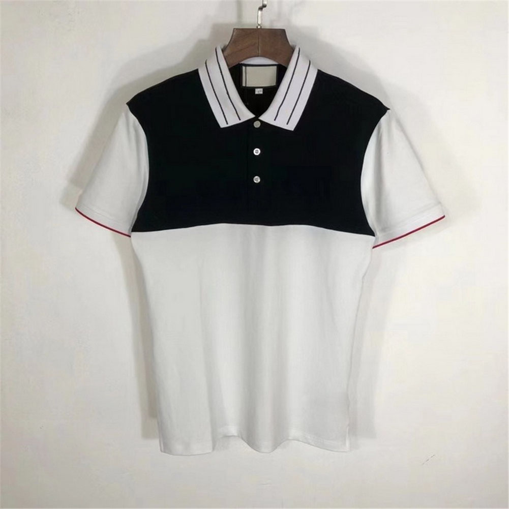 

21ss Polo shirts mens t-shirts fashion Embroidery print letters short sleeve calssic hoodie Business tshirt Skateboard Casual tees M-2XL, White;black