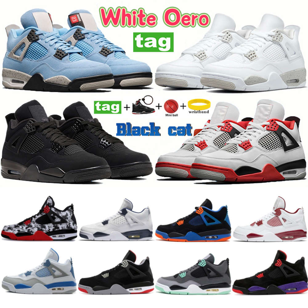 

High 4s 4 Basketball shoes University blue white oero sail union noir Fire red bred Black Cat metallic purple green sneakers What The women pengyuyan