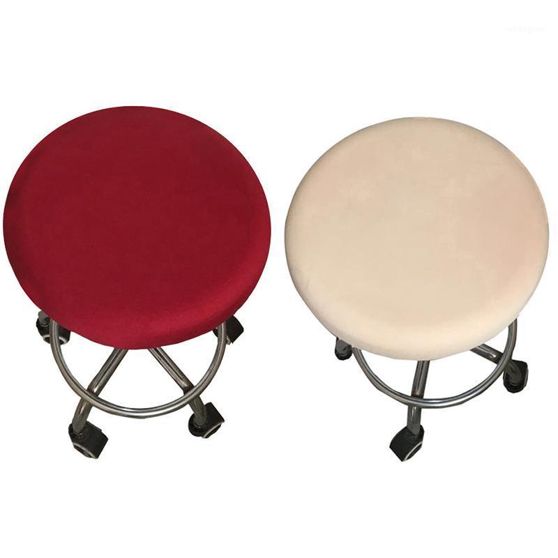 

Round Chair Cover Bar Beauty Salon Stool Elastic Seat Solid Color Cushion Sleeve Home Protector Slipcover Covers