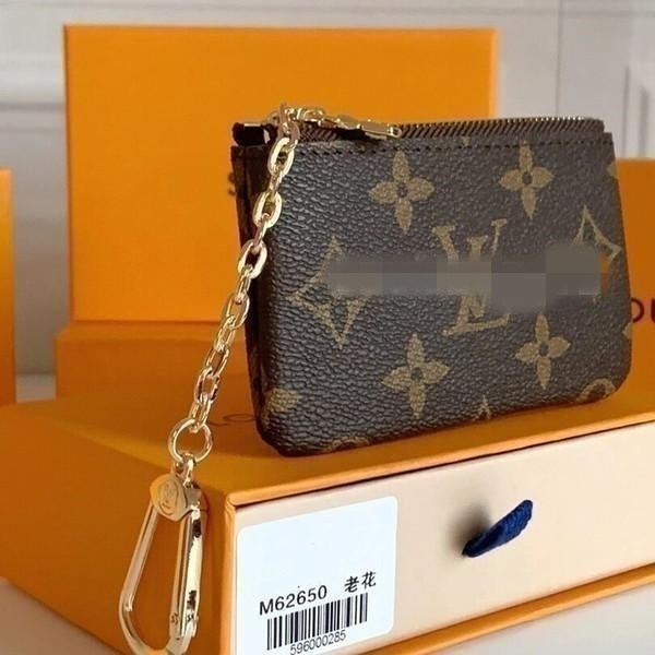 

GGLVLouisVittonYSLVUTTON 4 color KEY POUCH Damier leather holds quality famous classical designer women holder, Red;black