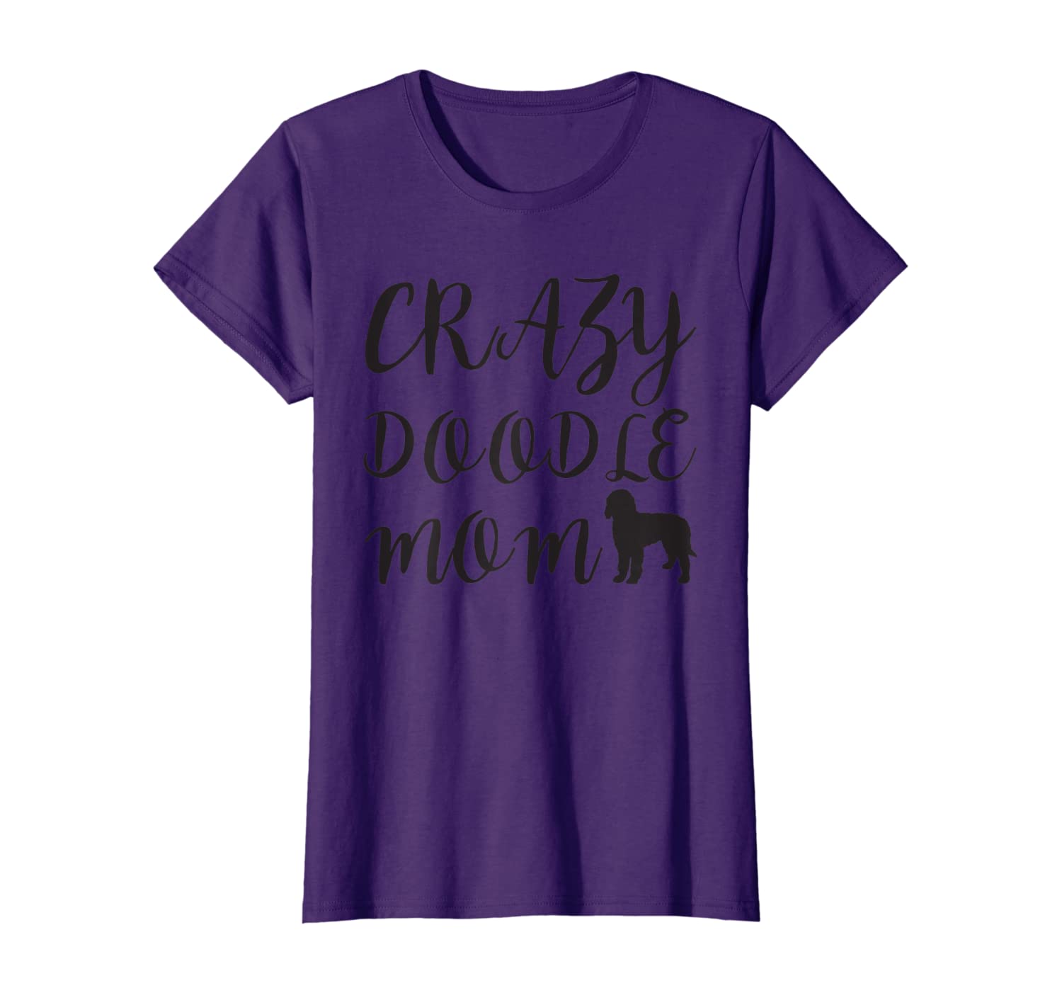 

Womens Crazy Doodle Mom T-Shirt - Goldendoodle Gift, White;black