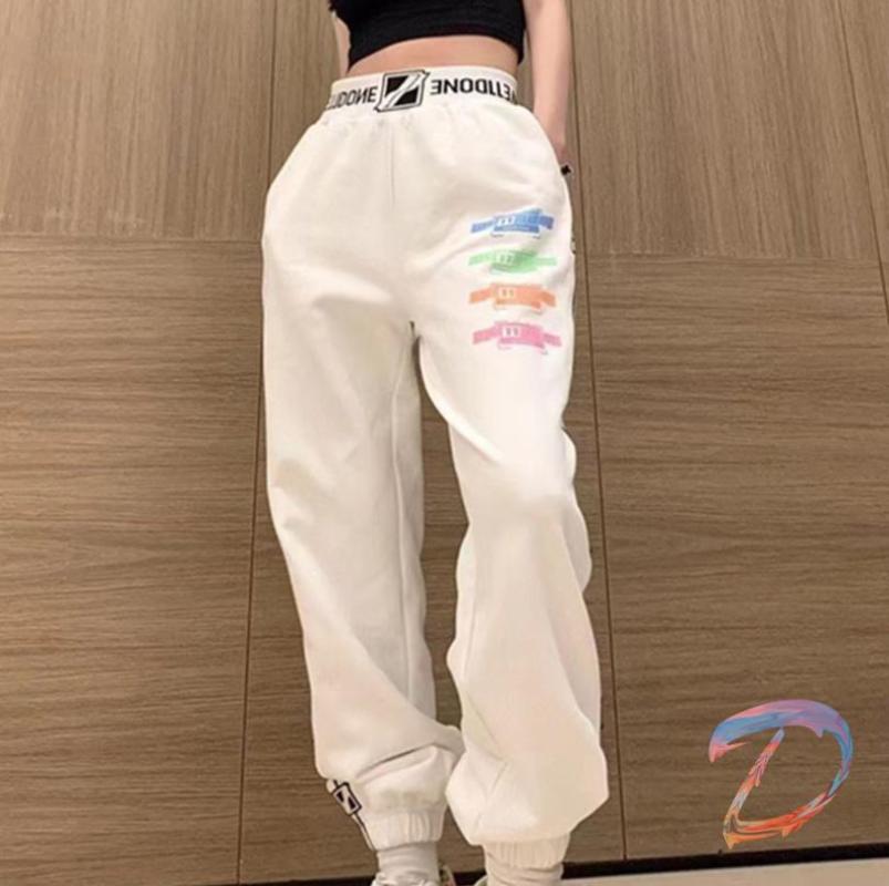 

Men' Pants We11done Rainbow Sweatpants Women' Letters Splash Ink Printing Sports Welldone Casual Loose Couples Trousers, Amere me-black
