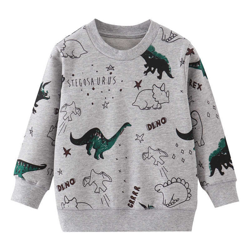 

Jumping Meters Dragon Boys Sweatshirts Cotton Baby Clothes for Autumn Winter Kids Tops Cartoon Animals Printed Girls Shirts 210529, T9042 dinosaurs