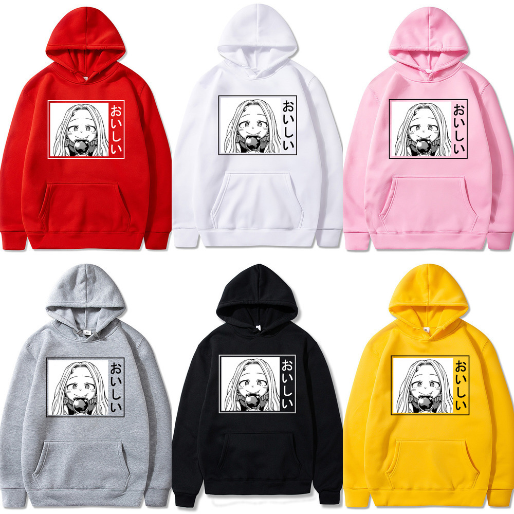 

Anime My Hero Academia Eri Printed Pullover Sweatshirt Men Fashion Hip Hop Hoodie Harajuku X0610, Red
