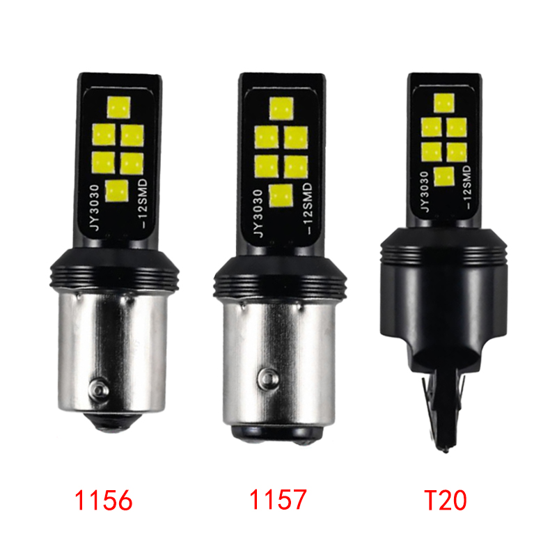 

4Pcs/Lot Super Bright Lights 1156 1157 T20 7440 7443 3030 12SMD LED Bulbs Car Turn Signal Light Auto Brake Lamp Taillights12V