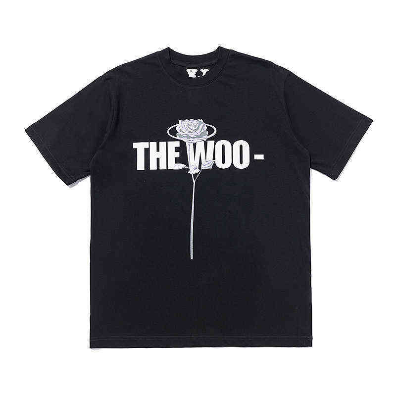 

Vlones Miami pop limited rose the woo short sleeve T-shirt for couples, White