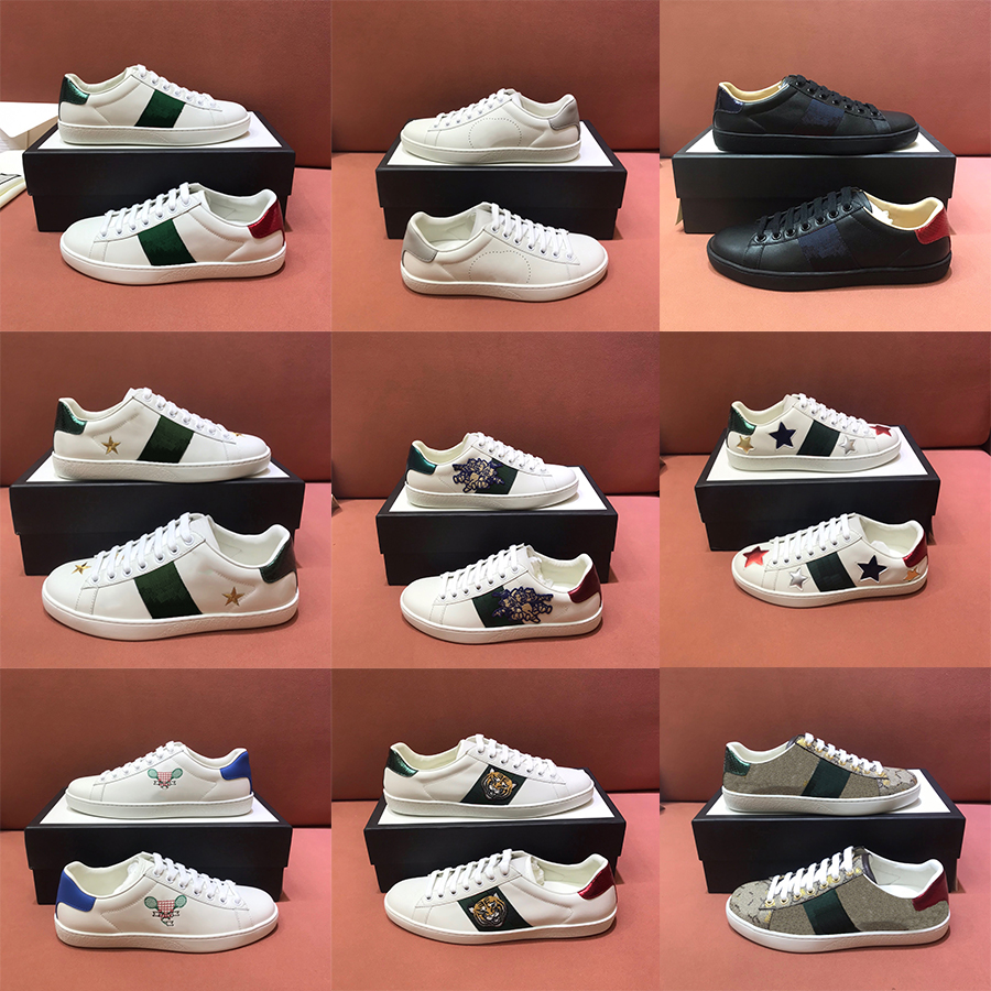 

Designer Shoes Women Man Casual Shoes Ace Sneakers Classical Leather Embroidery Bee Tiger Unisex Trainers Top Quality Luxury, Color23