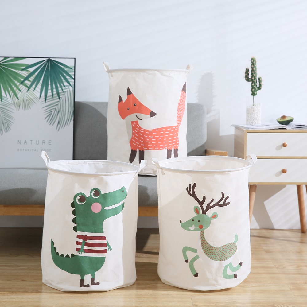 

New arge Cartoon Foding aundry Basket Dirty Cothes Storage Basket For Kids Toys Organizers Basket Sundries Storage Barre