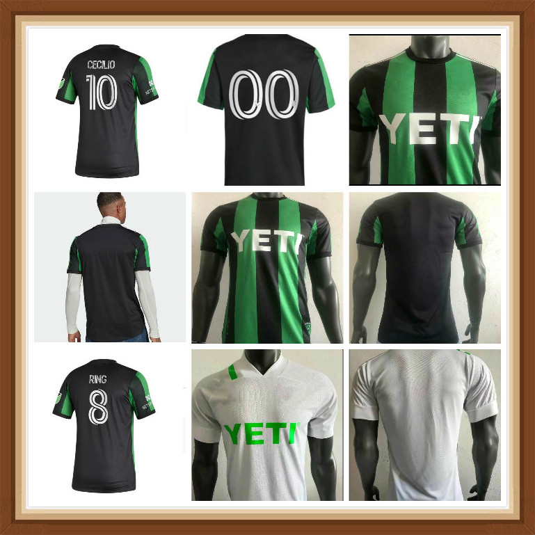 

Player version 2021 2022 CECILIO Austin FC soccer jerseys RING BESLER home kit black green 21 22 football shirts camisetas maillot de foot, Black;yellow