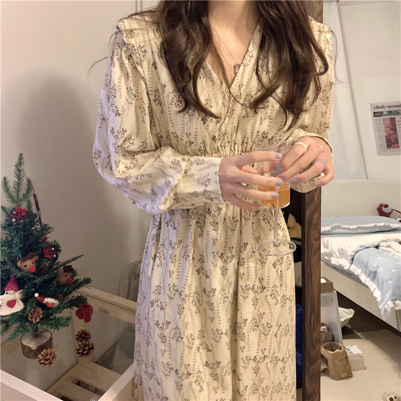 Spring Girls Women Print Long Sleeve Womens Dresses Female Vintage Dress Party Boho Robe Femme Vestido Autumn 210417Z