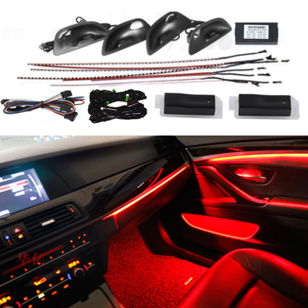 

auto decorative lamp for bmw 5 series f10 f11 f18 20102018 car neon interior door ambient light automatic led strips 9 18color 20102018