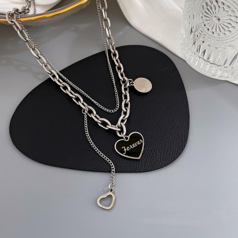 

Chokers The Fashion 2021 Stainless Steel Hip Hop Rock Love Ms Necklaces, Personality And Contracted Party Jewelry Gifts Of
