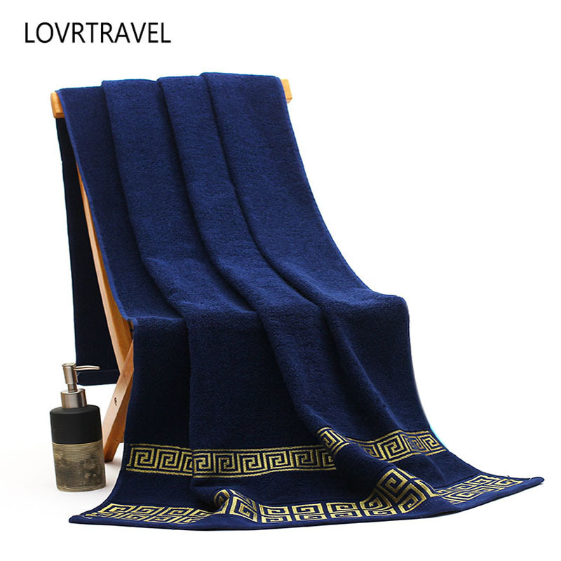 

Luxury 100%Cotton Bath Towels Bathroom,turkish Face Washcloth Beach Terry Designers Tembroidery Towel for Adults, Blue