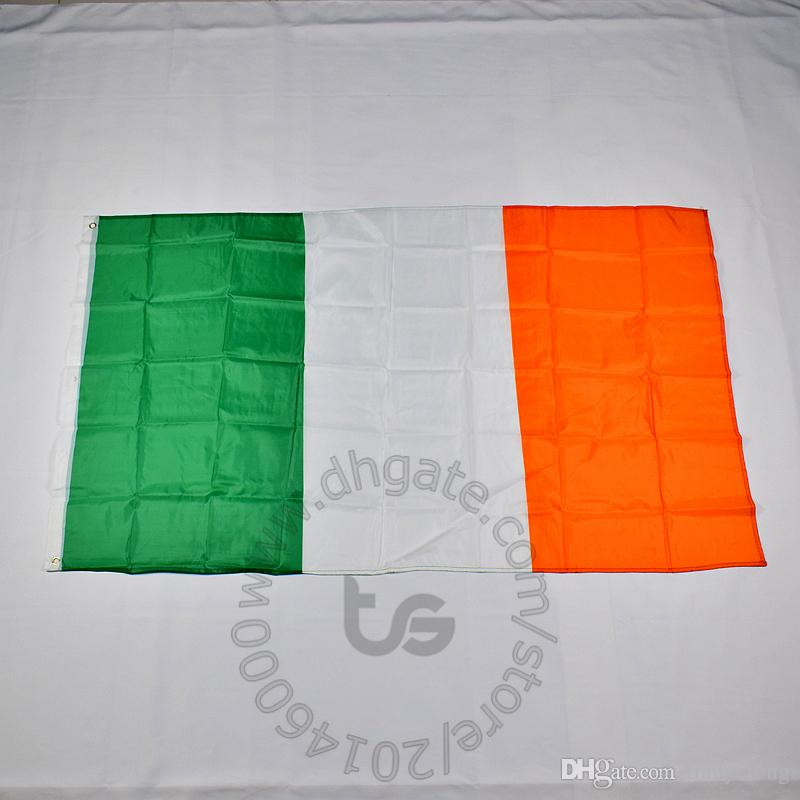 

Ireland flag national Free ship 3x5 FT/ 90*150cm Hanging Ireland National flag Home Decoration flag banner