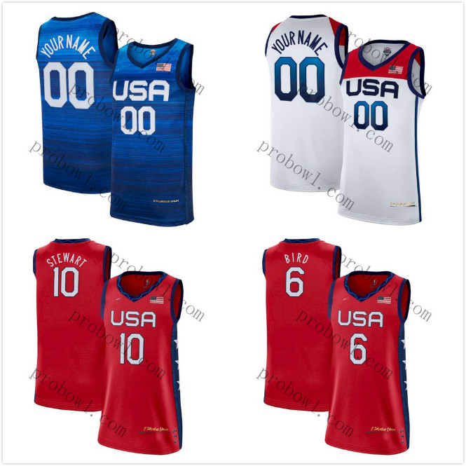 

US Basketball Jersey 2020 Summer Olympics 7 Blue Kevin Durant 15 Devin Booker Damian Lillard 10 Jayson Tatum Zach LaVine Bradley Beal USA Navy White Red Men/Kids/Women