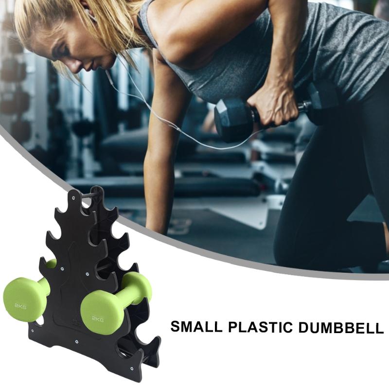 

5-Tier Dumbbell Rack Holds 25kg Triangle Tree Shape Weight Home Office Accessories