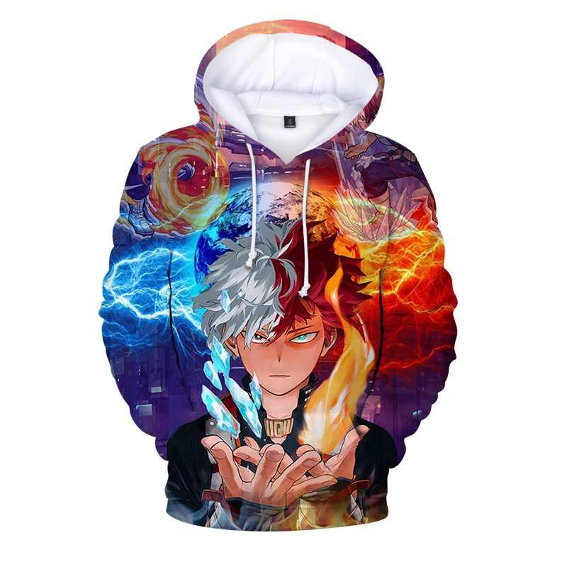 

Men's Hoodies & Sweatshirts Fashion Men/Women My Hero Academia So Todoroki 3D All Over Printed Boku No Hipster Hip Hop Streetwear, Black