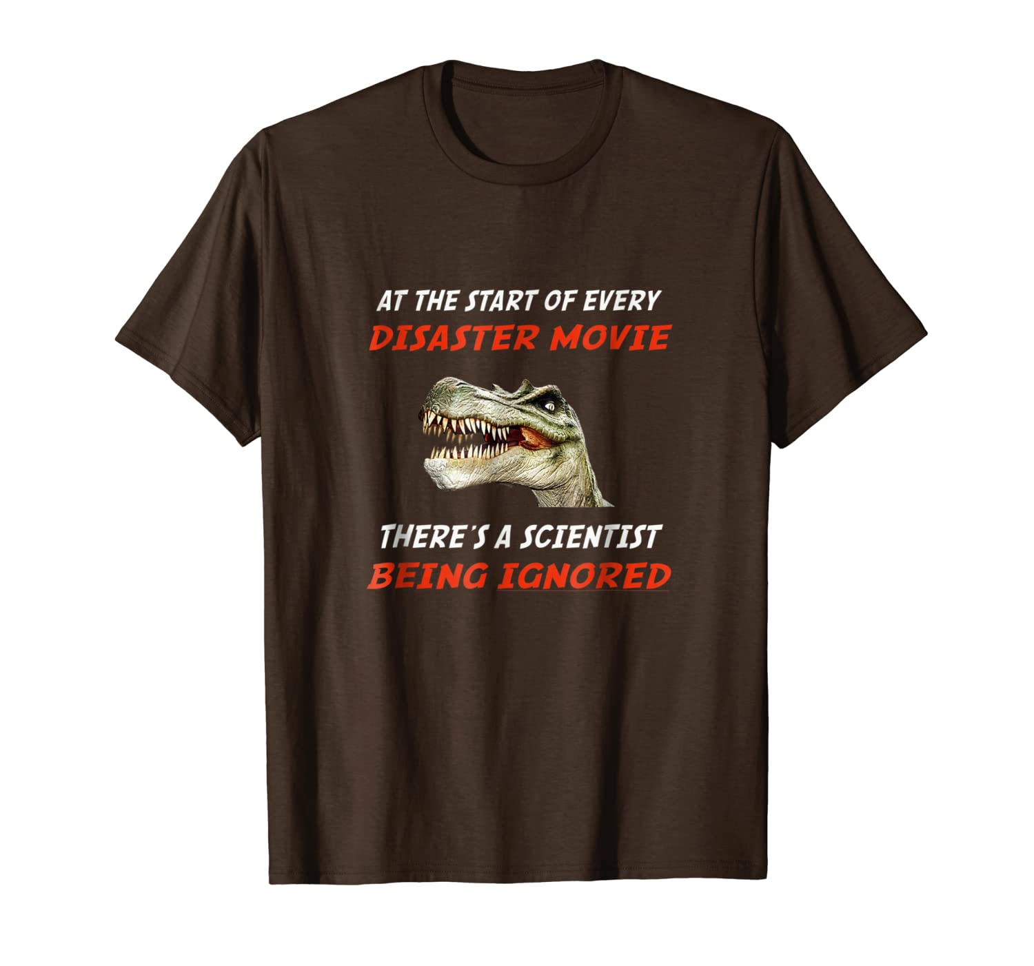 

don't ignore scientists and climate change t-shirt, White;black