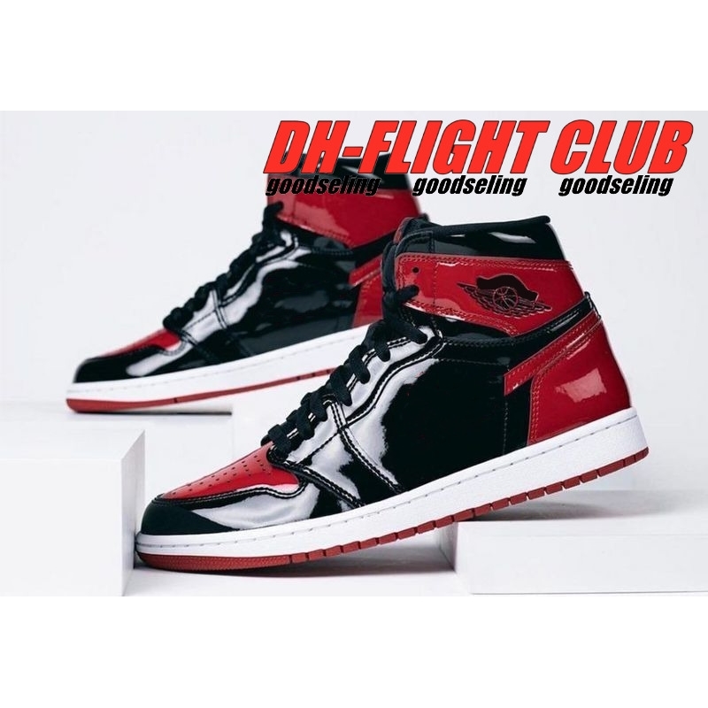 

2022 Classical 1s High OG Bred Patent leather Shoes men basketball Red Black Jumpman 1 sneakers Rubber sole Sports Trainers Size 40-47 555088-063