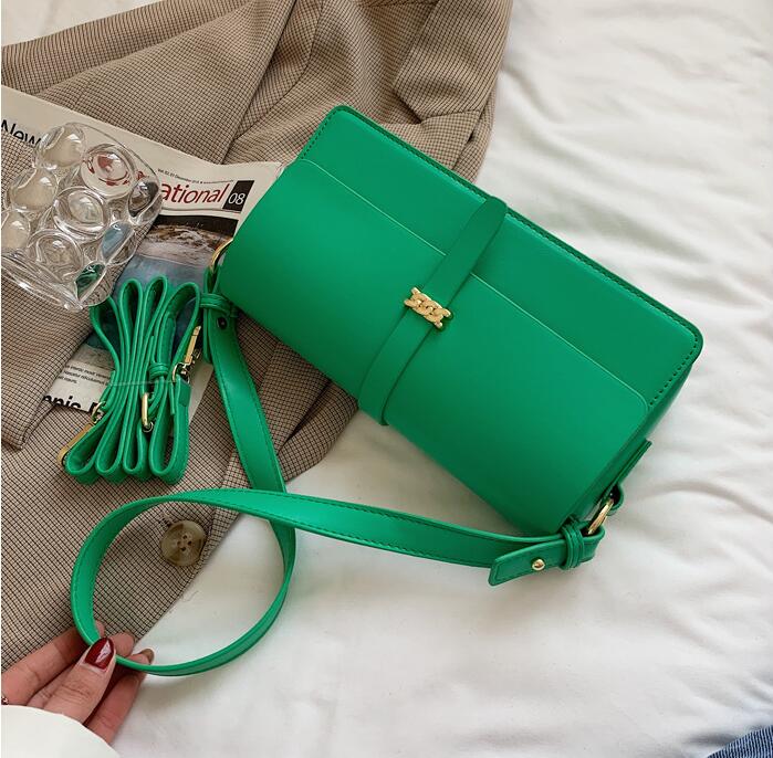 

Factory wholesale women bag summer solid color leather messenger bags Joker Candy-colored underarm shoulder handbag street fashion belt decorative handbags