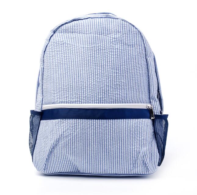 

DHL50pcs Backpack Bags Women Men unisex Seersucker stripe Printing School Bag Mix Color, Red