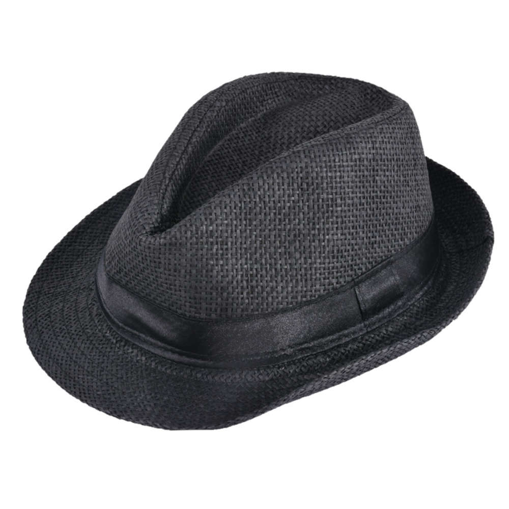 

Special children's hat British straw performance jazz adult couple's beach sun, Yellow