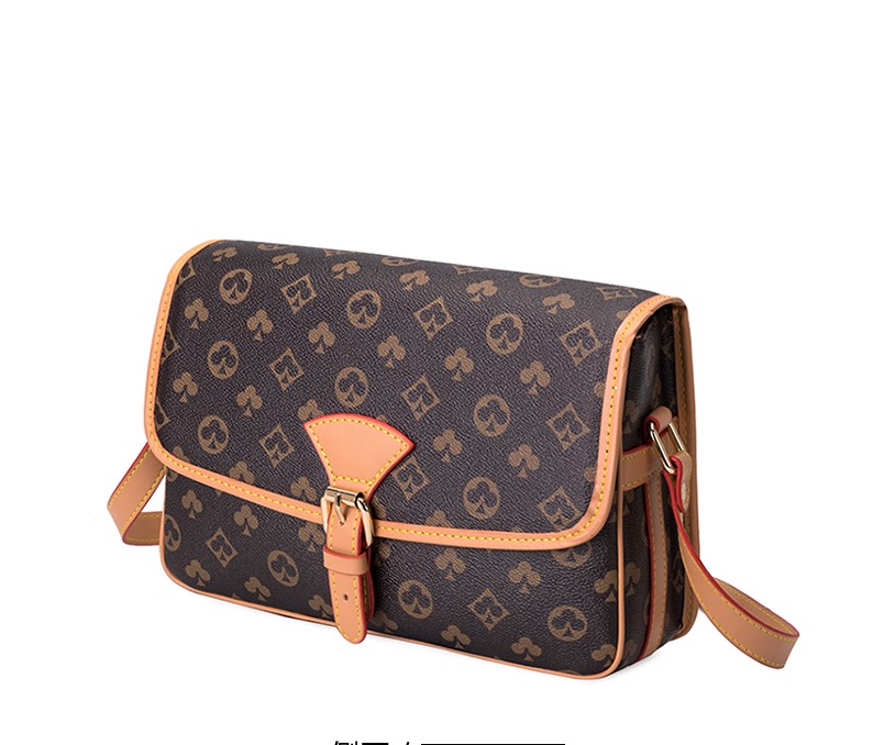 

Women's Bags European And American fashion wild printed single shoulder messenger bag female large capacity small square handbag, Black