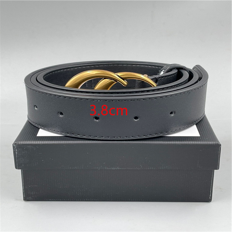 

2021 Fashion G Buckle Leather Belts with Luggage Designer Men's Women's 2.0cm3.0cm3.4cm3.8cm High Quality Belt AAA886, Belt and box