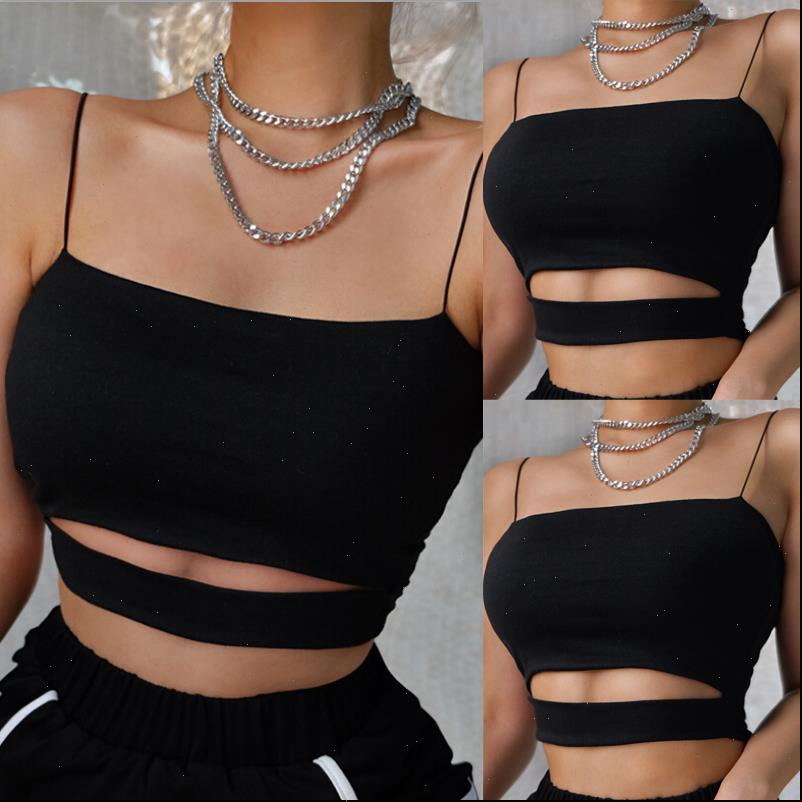 

fashion women tanks casual sleeveless spaghetti strap solid crop shirt strapless bustier camisole summer black vest, White